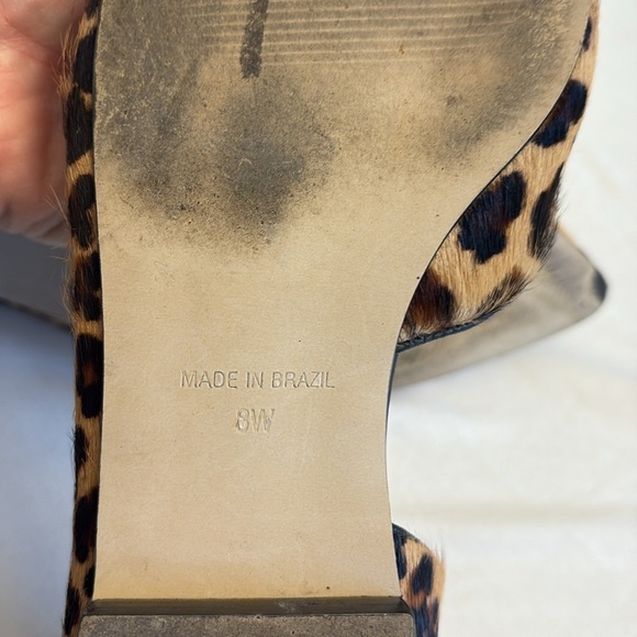 Walking Cradles slip on shoes animal hair w/animal print open sides Sz 8W - Picture 6 of 9